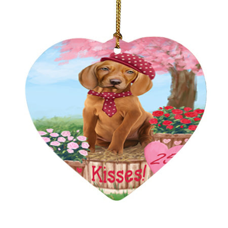 Rosie 25 Cent Kisses Vizsla Dog Heart Christmas Ornament HPOR56613