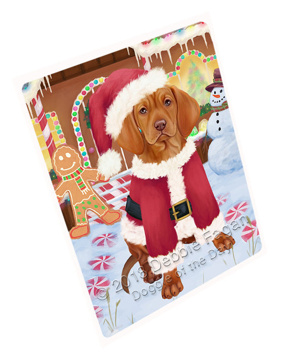 Christmas Gingerbread House Candyfest Vizsla Dog Magnet MAG74895 (Small 5.5" x 4.25")