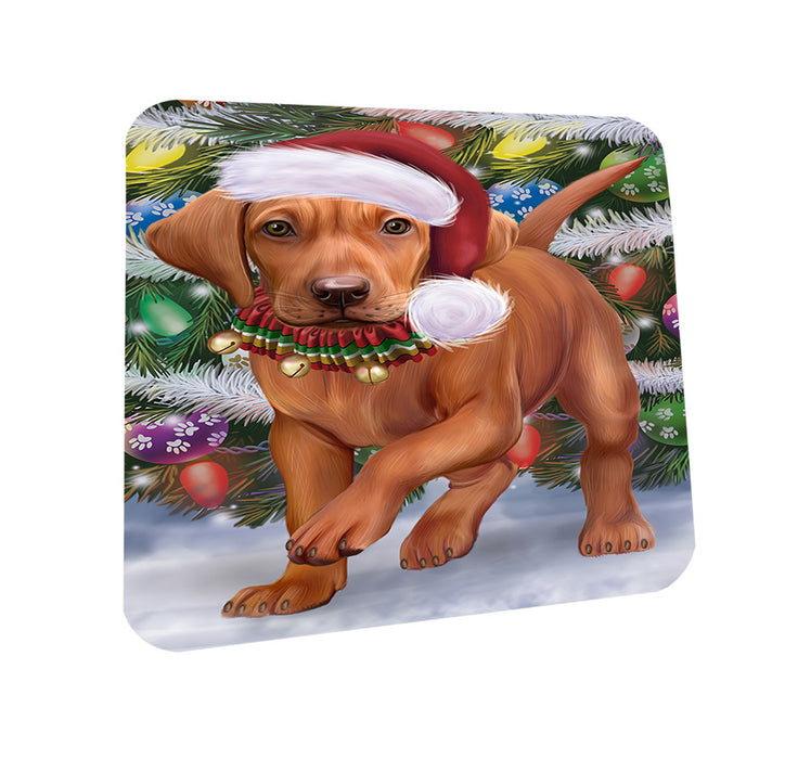 Trotting in the Snow Vizsla Dog Coasters Set of 4 CST56633