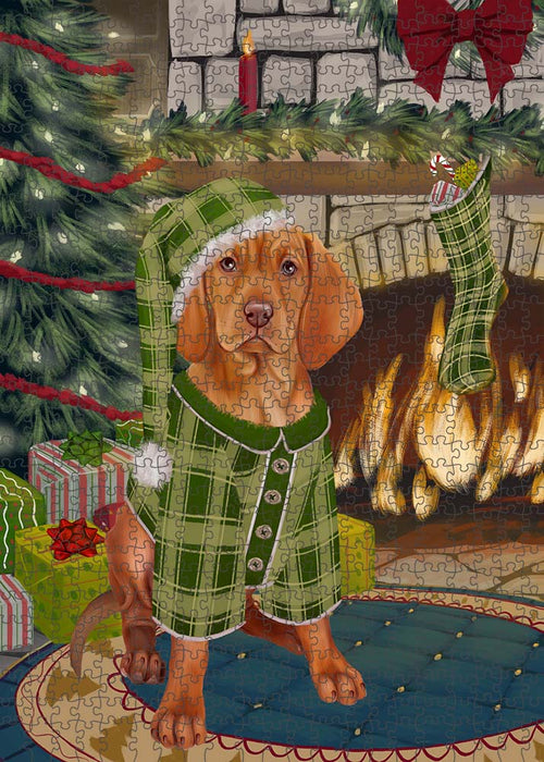 The Stocking was Hung Vizsla Dog Puzzle  PUZL90796