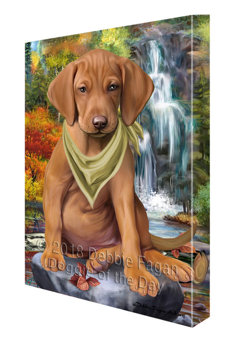 Scenic Waterfall Vizsla Dog Canvas Print Wall Art Décor CVS85103