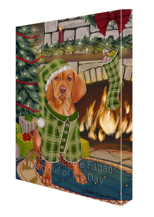 The Stocking was Hung Vizsla Dog Canvas Print Wall Art Décor CVS120761