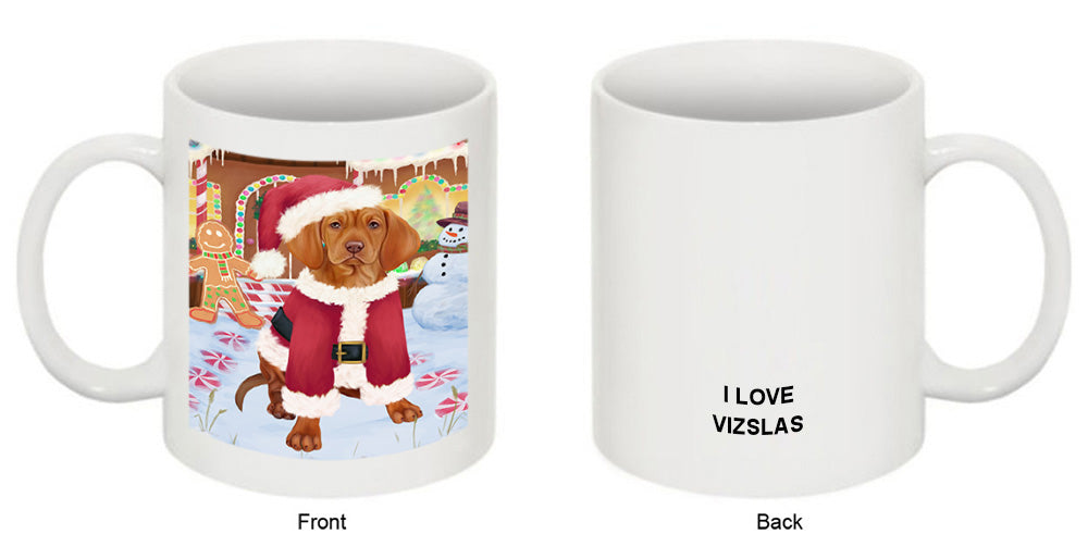 Christmas Gingerbread House Candyfest Vizsla Dog Coffee Mug MUG51984