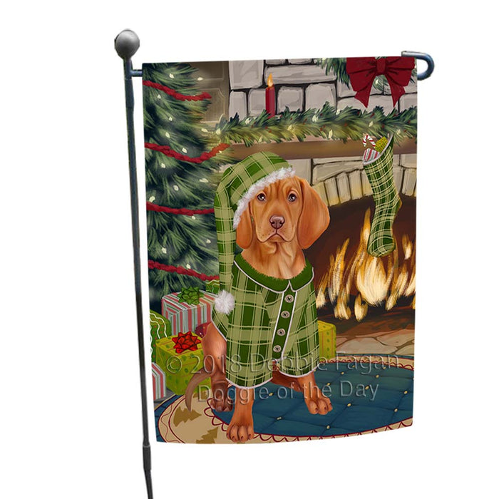 The Stocking was Hung Vizsla Dog Garden Flag GFLG55941