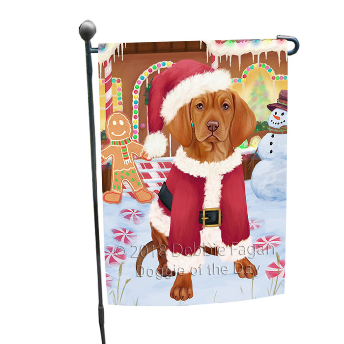 Christmas Gingerbread House Candyfest Vizsla Dog Garden Flag GFLG57214