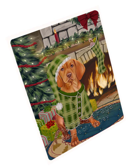 The Stocking was Hung Vizsla Dog Large Refrigerator / Dishwasher Magnet RMAG96156