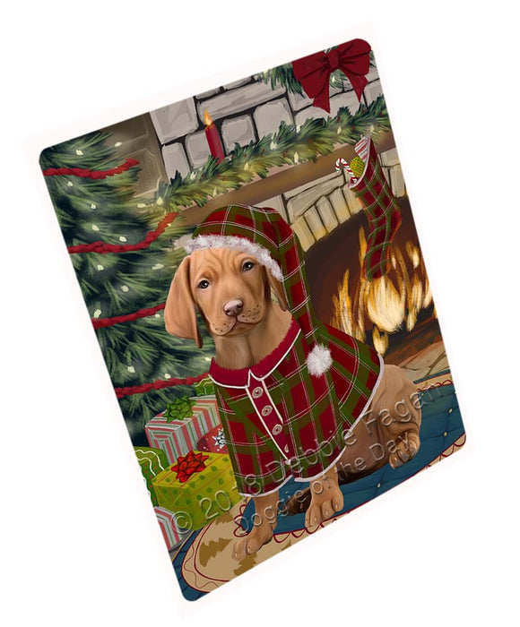 The Stocking was Hung Vizsla Dog Magnet MAG72084 (Small 5.5" x 4.25")