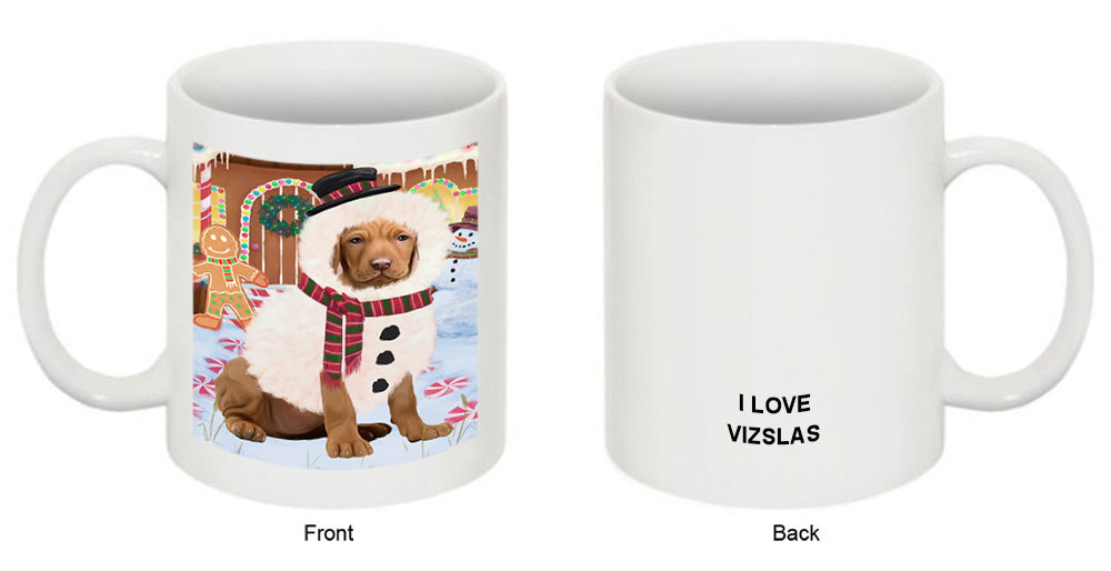 Christmas Gingerbread House Candyfest Vizsla Dog Coffee Mug MUG51985