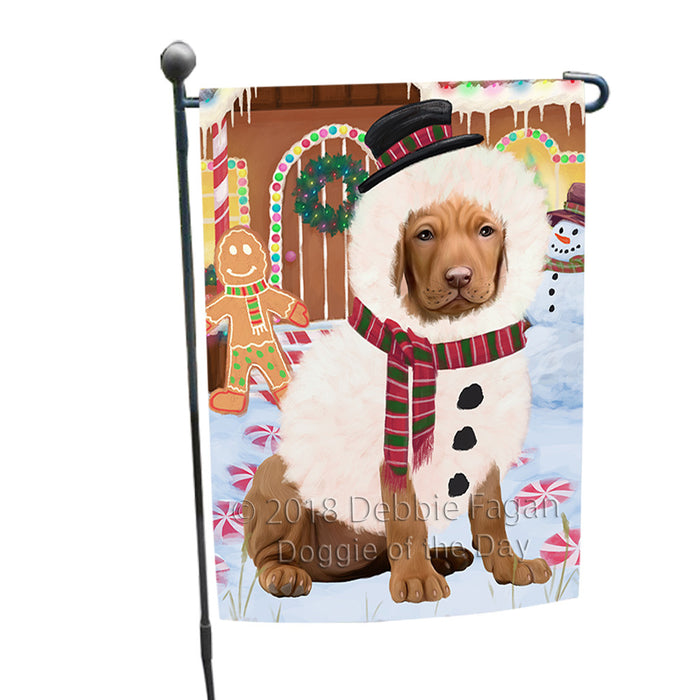 Christmas Gingerbread House Candyfest Vizsla Dog Garden Flag GFLG57215