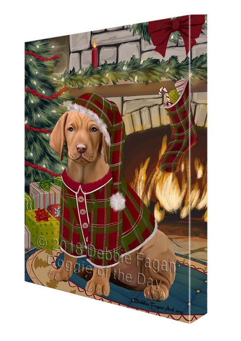 The Stocking was Hung Vizsla Dog Canvas Print Wall Art Décor CVS120770