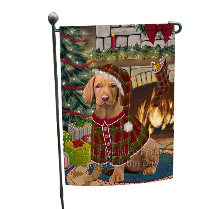 The Stocking was Hung Vizsla Dog Garden Flag GFLG55942