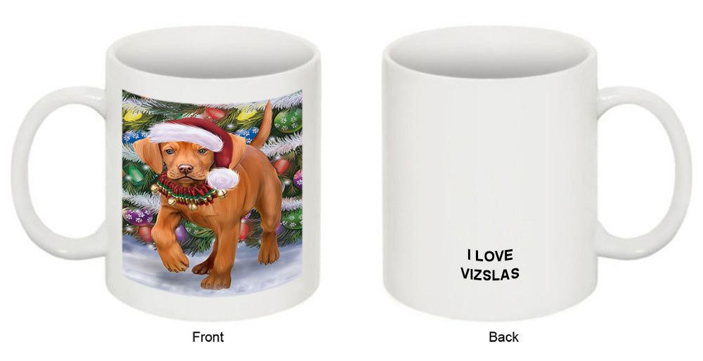 Trotting in the Snow Vizsla Dog Coffee Mug MUG52074