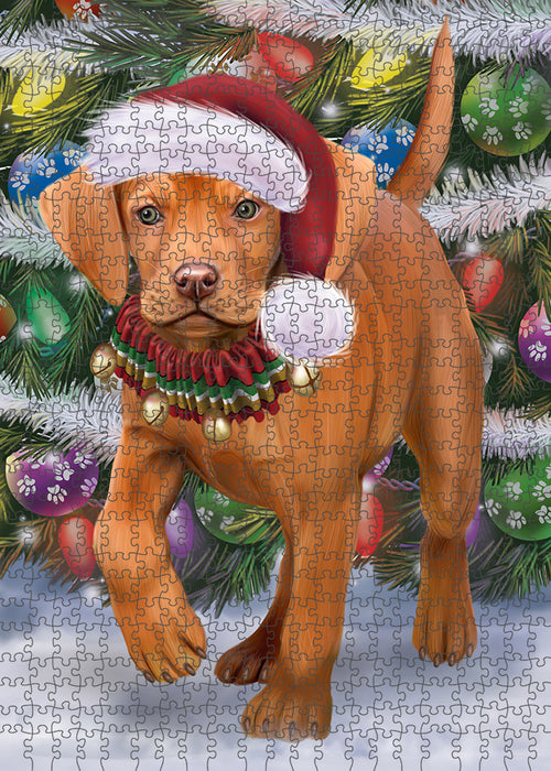 Trotting in the Snow Vizsla Dog Puzzle with Photo Tin PUZL94904