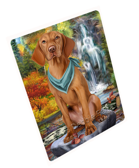 Scenic Waterfall Vizsla Dog Large Refrigerator / Dishwasher Magnet RMAG72408