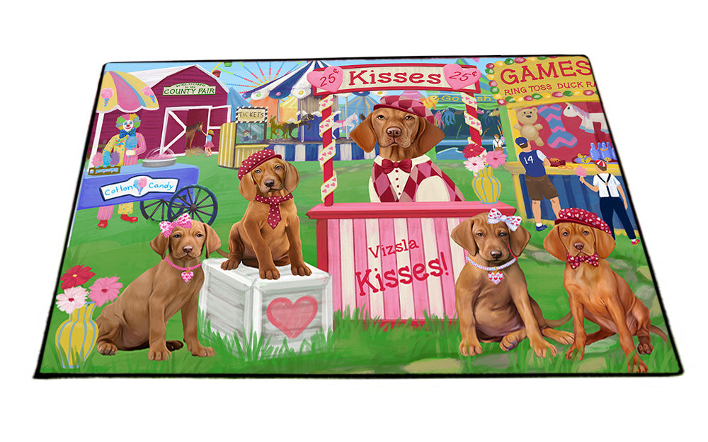 Carnival Kissing Booth Vizslas Dog Floormat FLMS53070