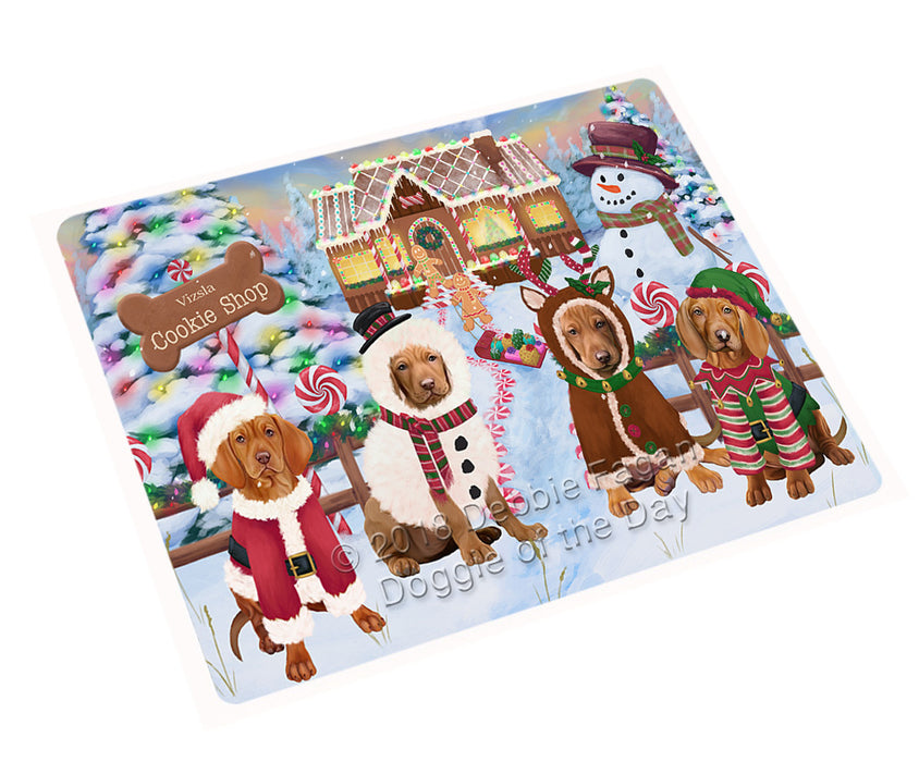 Holiday Gingerbread Cookie Shop Vizslas Dog Large Refrigerator / Dishwasher Magnet RMAG102042
