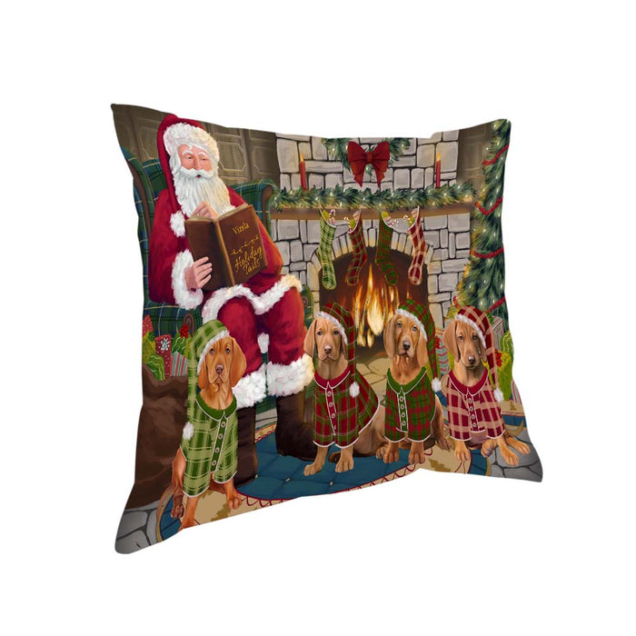Christmas Cozy Holiday Tails Vizslas Dog Pillow PIL70516