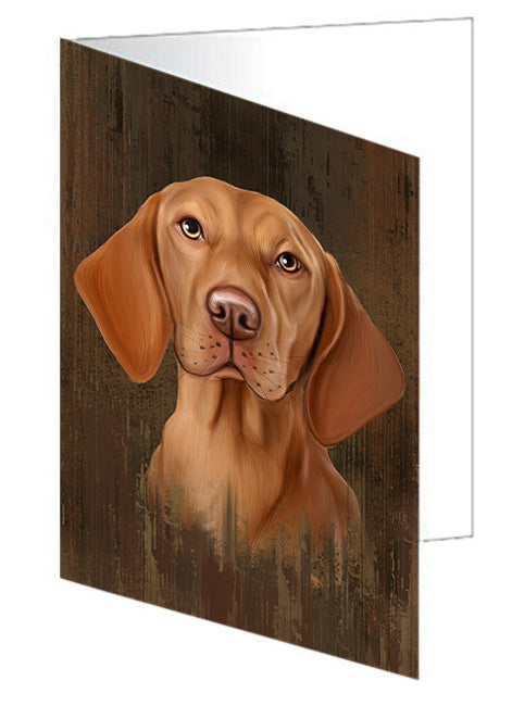 Rustic Vizsla Dog Handmade Artwork Assorted Pets Greeting Cards and Note Cards with Envelopes for All Occasions and Holiday Seasons GCD55523