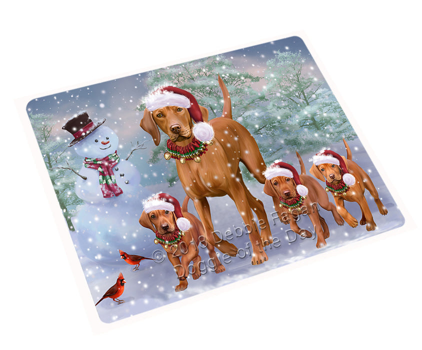 Christmas Running Family Vizslas Dog Magnet MAG75066 (Small 5.5" x 4.25")