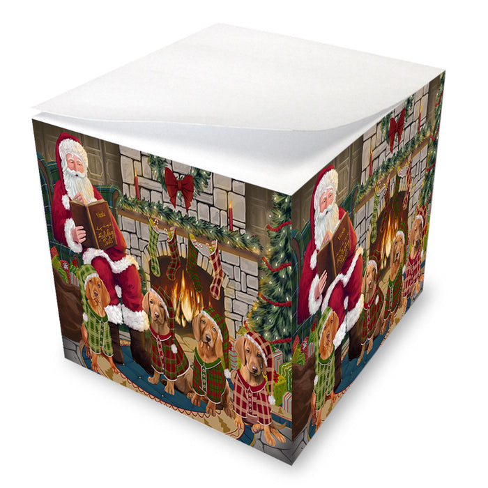 Christmas Cozy Holiday Tails Vizslas Dog Note Cube NOC53743
