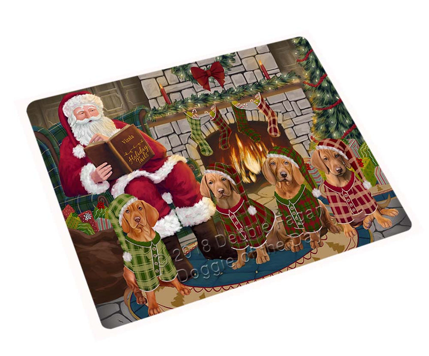 Christmas Cozy Holiday Tails Vizslas Dog Magnet MAG71328 (Small 5.5" x 4.25")