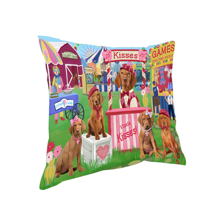 Carnival Kissing Booth Vizslas Dog Pillow PIL78480