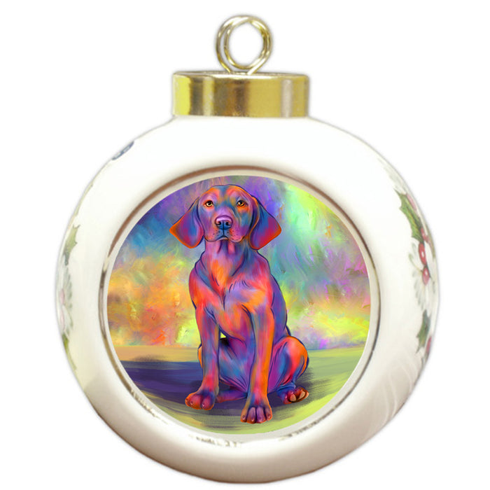 Paradise Wave Vizsla Dog Round Ball Christmas Ornament RBPOR57098