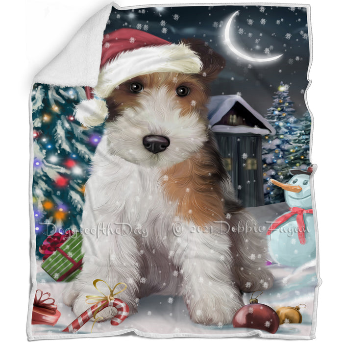 Have a Holly Jolly Wire Fox Terrier Dog Christmas Blanket BLNKT81948