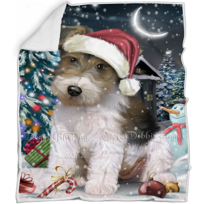 Have a Holly Jolly Wire Fox Terrier Dog Christmas Blanket BLNKT81957