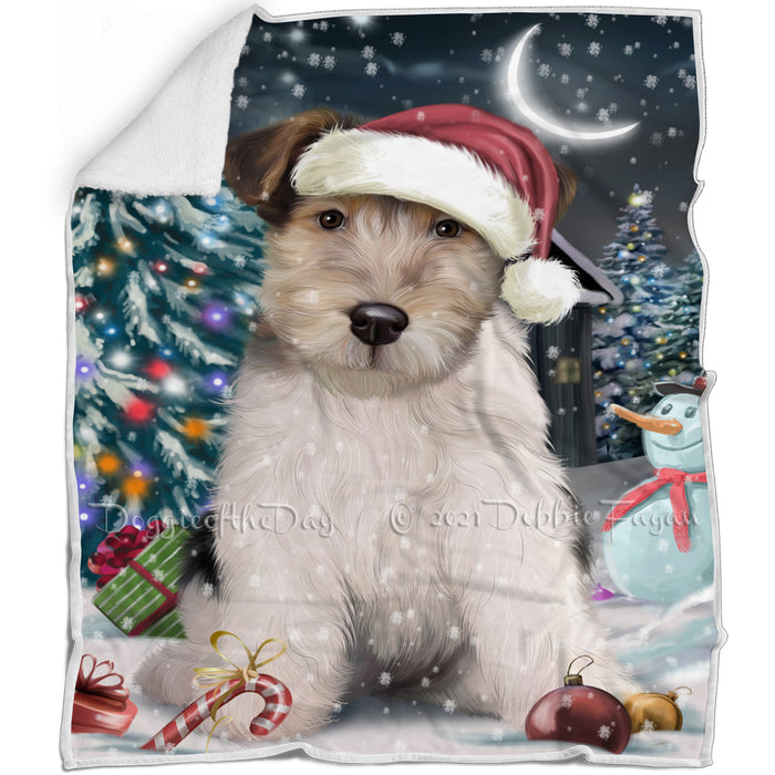 Have a Holly Jolly Wire Fox Terrier Dog Christmas Blanket BLNKT81966