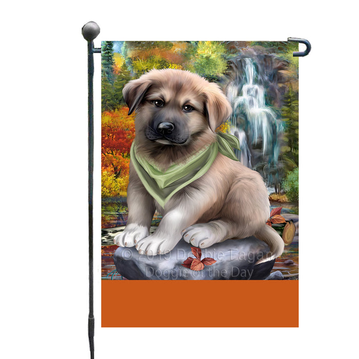 Personalized Scenic Waterfall Anatolian Shepherd Dog Custom Garden Flags GFLG-DOTD-A60891