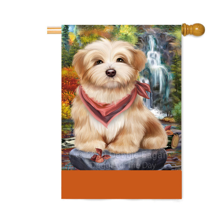 Personalized Scenic Waterfall Havanese Dog Custom House Flag FLG-DOTD-A61081
