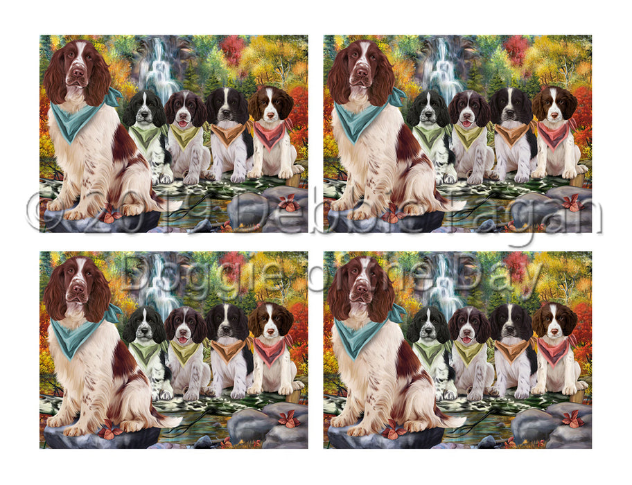 Scenic Waterfall Springer Spaniel Dogs Placemat