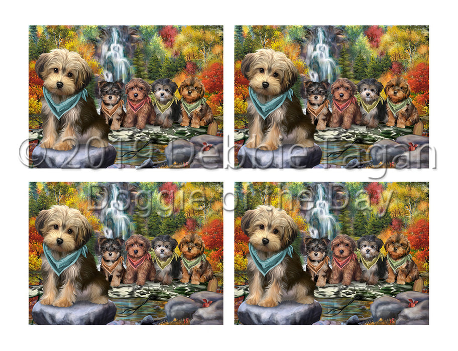 Scenic Waterfall Yorkipoo Dogs Placemat