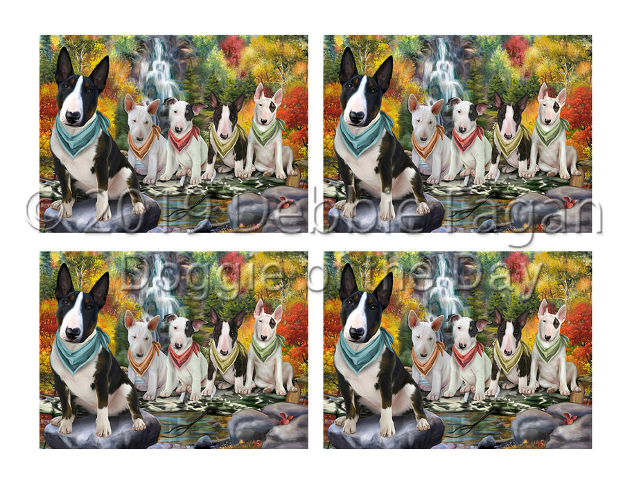 Scenic Waterfall Bull Terrier Dogs Placemat