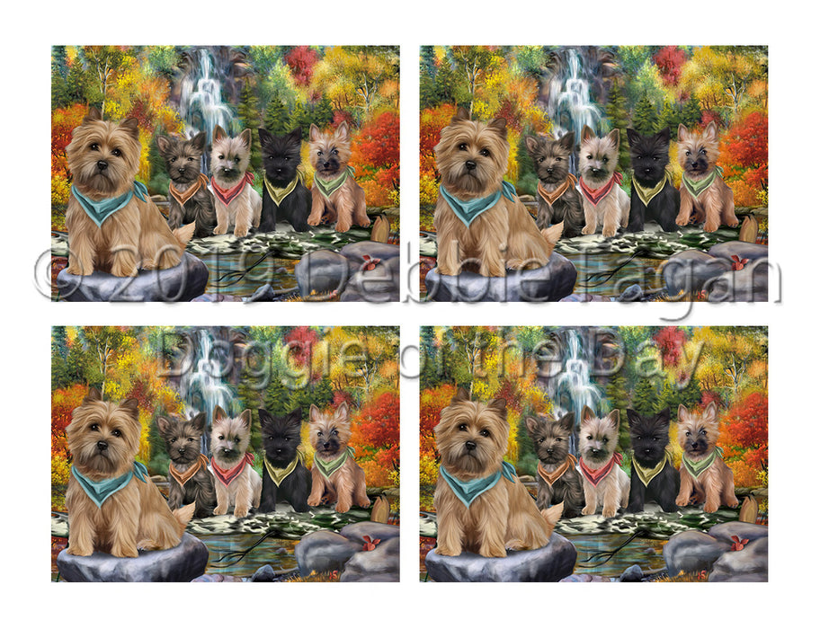 Scenic Waterfall Cairn Terrier Dogs Placemat