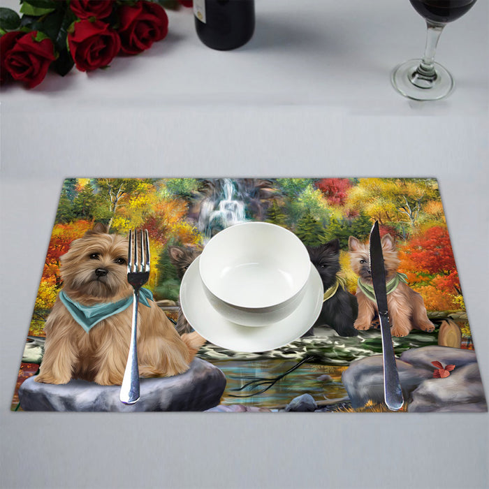 Scenic Waterfall Cairn Terrier Dogs Placemat