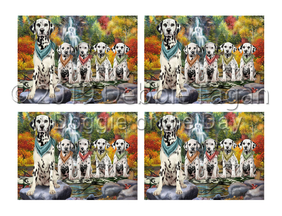 Scenic Waterfall Dalmatian Dogs Placemat