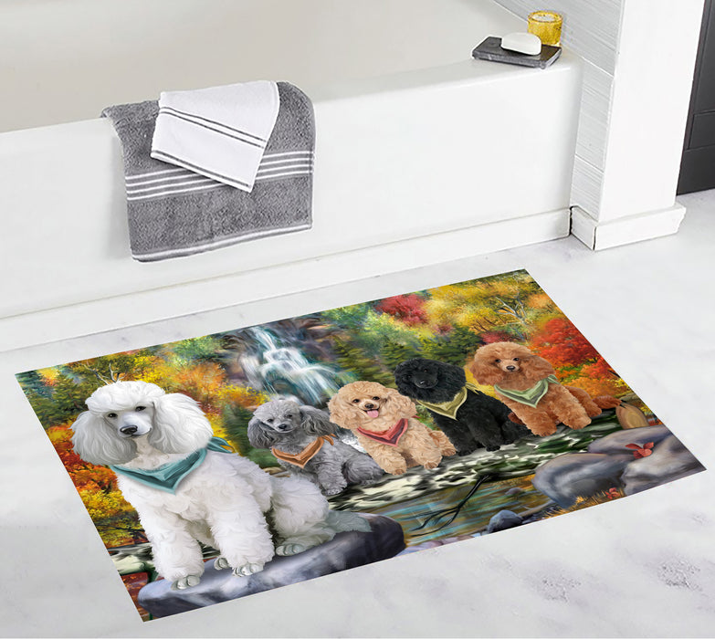 Scenic Waterfall Poodle Dogs Bath Mat