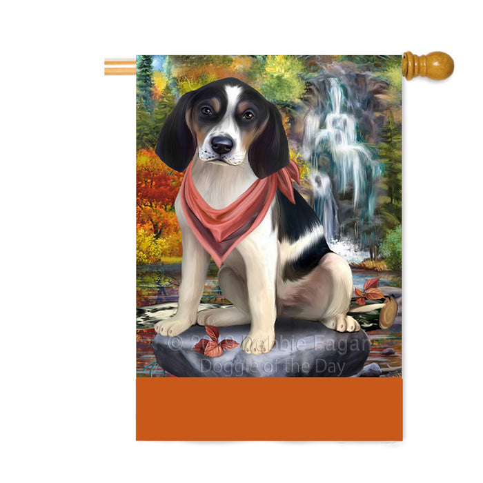 Personalized Scenic Waterfall Treeing Walker Coonhound Dog Custom House Flag FLG-DOTD-A61213