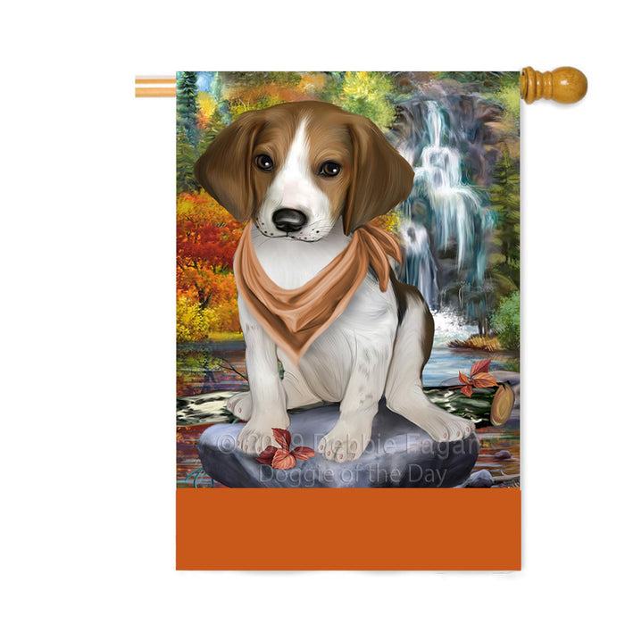 Personalized Scenic Waterfall Treeing Walker Coonhound Dog Custom House Flag FLG-DOTD-A61214