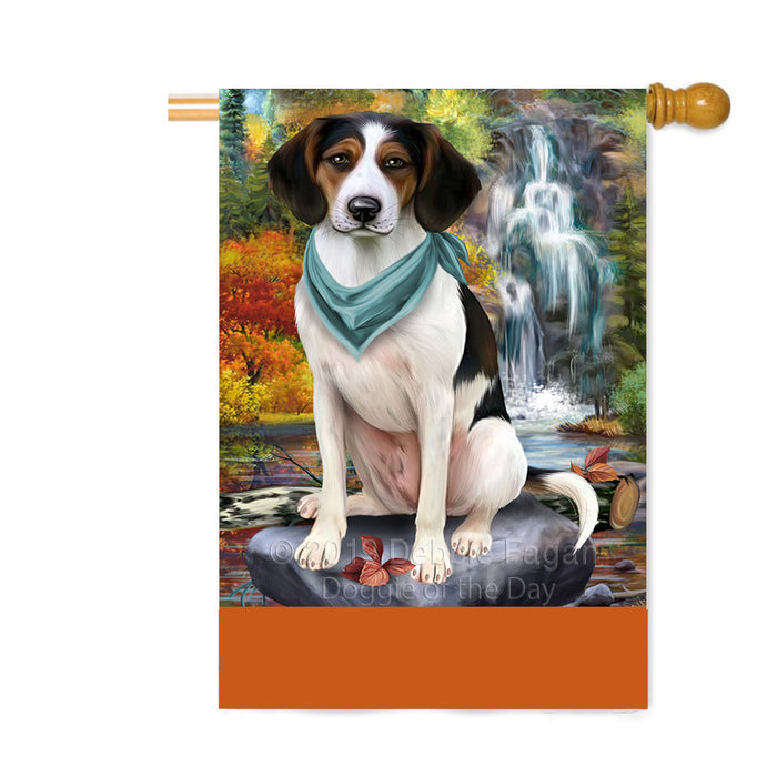 Personalized Scenic Waterfall Treeing Walker Coonhound Dog Custom House Flag FLG-DOTD-A61215
