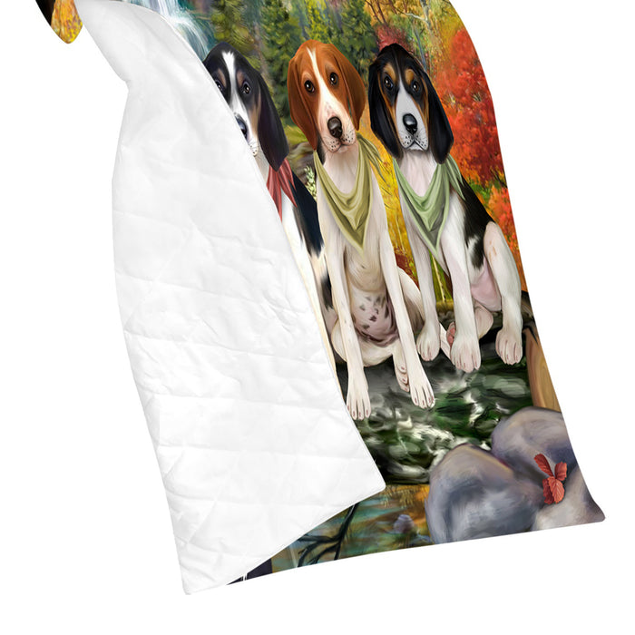 Scenic Waterfall Treeing Walker Coonhound Dogs Quilt