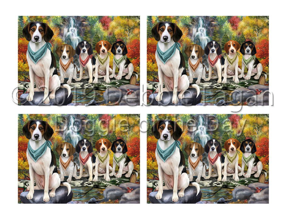 Scenic Waterfall Treeing Walker Coonhound Dogs Placemat
