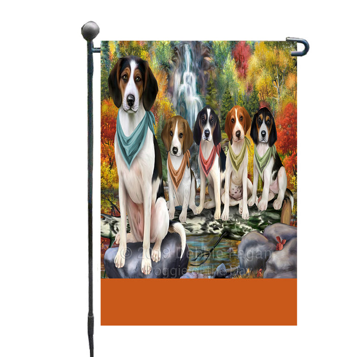 Personalized Scenic Waterfall Treeing Walker Coonhound Dogs Custom Garden Flags GFLG-DOTD-A61156