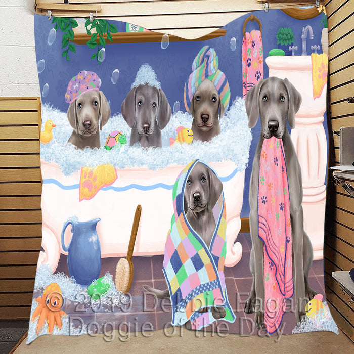 Rub A Dub Dogs In A Tub Weimaraner Dogs Quilt