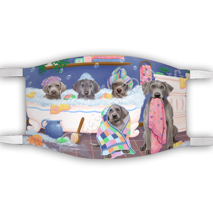 Rub A Dub Dogs In A Tub  Weimaraner Dogs Face Mask FM49553