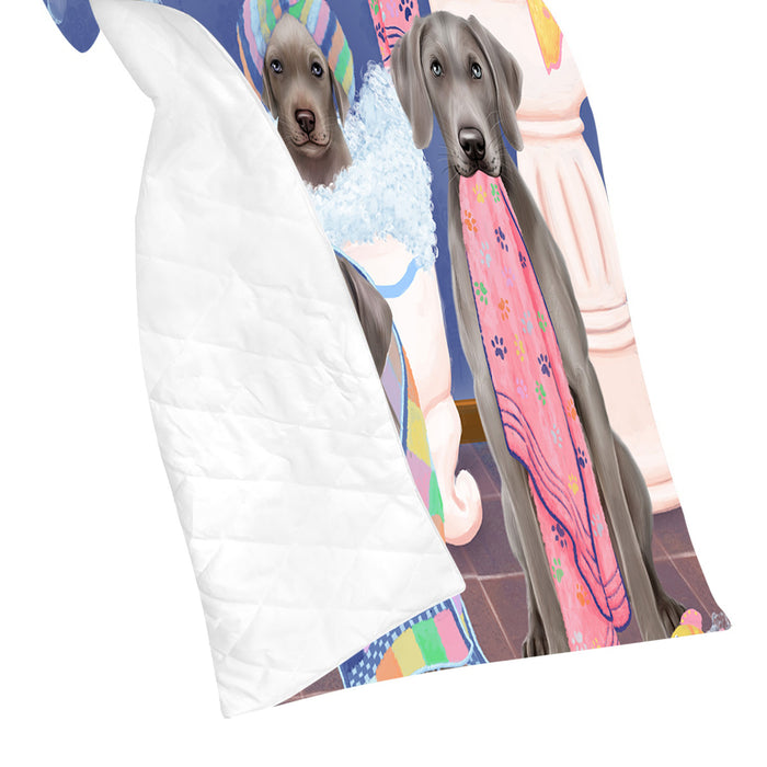 Rub A Dub Dogs In A Tub Weimaraner Dogs Quilt