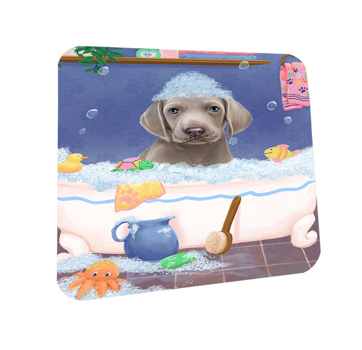 Rub A Dub Dog In A Tub Weimaraner Dog Coasters Set of 4 CST57430