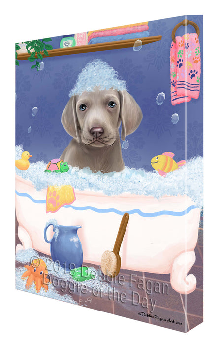 Rub A Dub Dog In A Tub Weimaraner Dog Canvas Print Wall Art Décor CVS143756